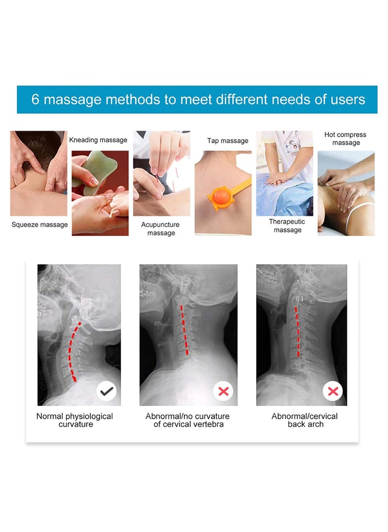 Electric Neck Massager, Cervical Vertebra Vertebra Massager-Neck Shoulder Pain Relief Physiotherapy Instrument(White)