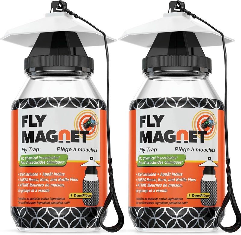 SEWANTA Outdoor Fly Trap 2 Pack Fly Traps Outdoor with Dissolvable NonToxic Bait  Controls Flies for Patios Hanging Fly Traps with Tie Included - Image 1