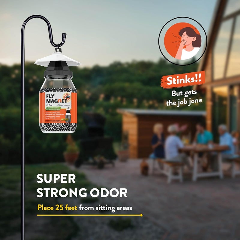SEWANTA Outdoor Fly Trap 2 Pack Fly Traps Outdoor with Dissolvable NonToxic Bait  Controls Flies for Patios Hanging Fly Traps with Tie Included - Image 5
