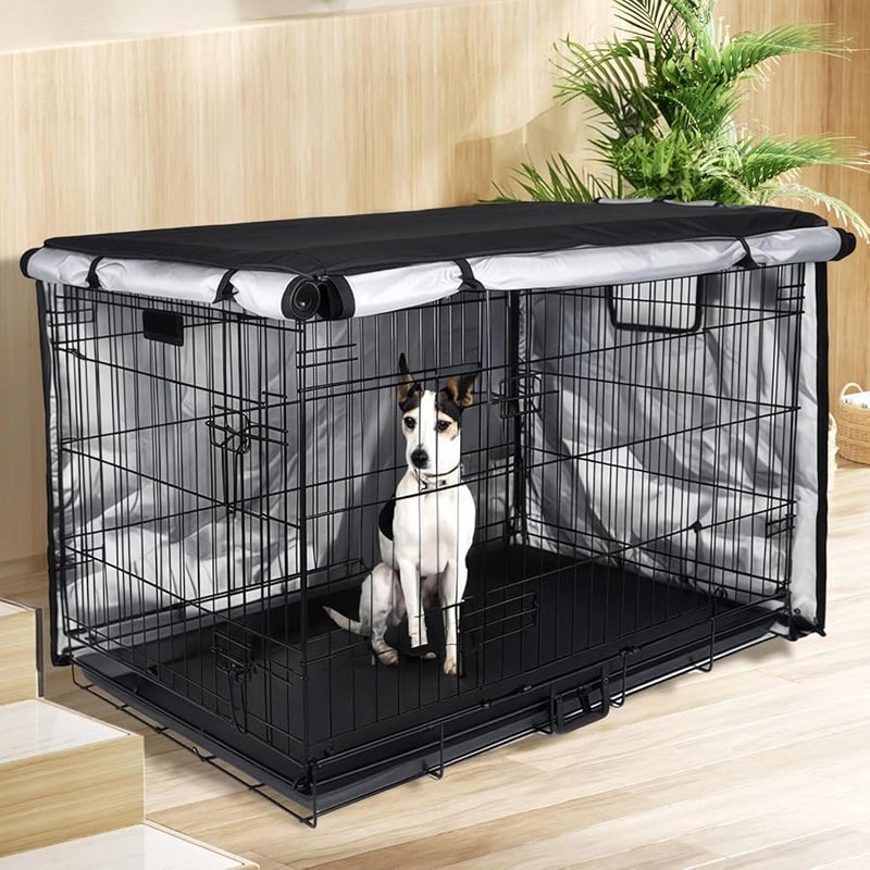 Heavy Duty Waterproof Dog Crate Cover 36 Inch Oxford Cloth Privacy Shield Air Vents - Image 3