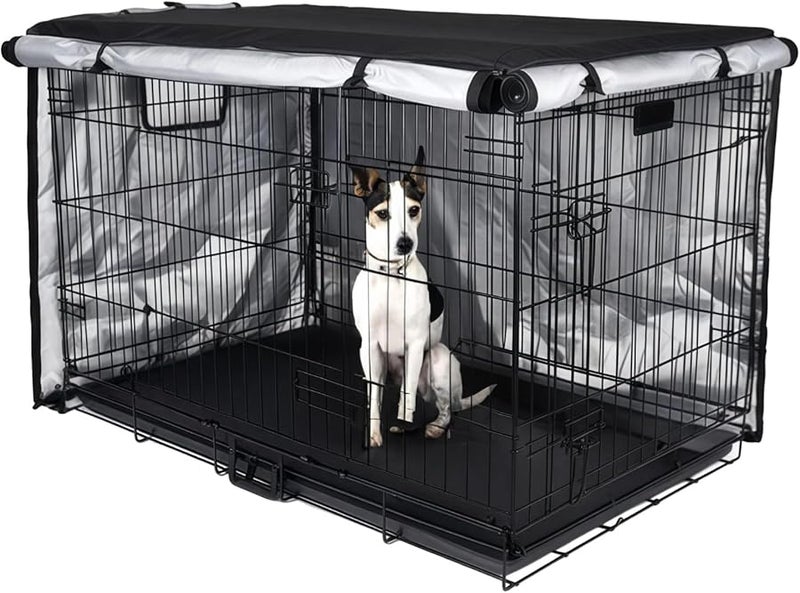 Heavy Duty Waterproof Dog Crate Cover 36 Inch Oxford Cloth Privacy Shield Air Vents - Image 2