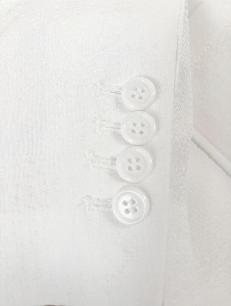 PopEle Mens White Seersucker Slim Fit Suit Grooms Sear Sucker Suit for Fall Wedding - Image 2