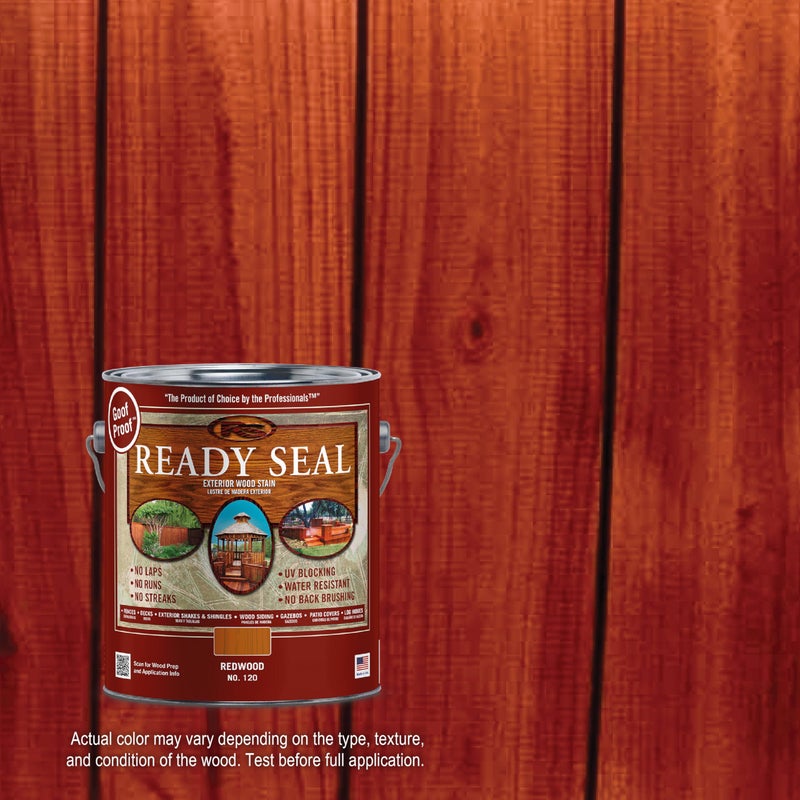 Ready Seal Stain and Sealer 120 Redwood - UV Resistant, Exterior Wood Stain Sealer - 1 Gallon - Image 2