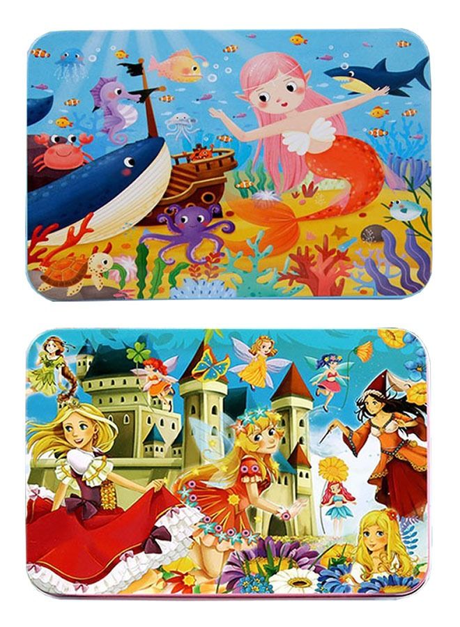 2 Boxes Of 200 Pieces Iron Box Wooden Puzzle Children's Educational Early Education Building Blocks Toys 13.5x9.5x5cm - Image 1