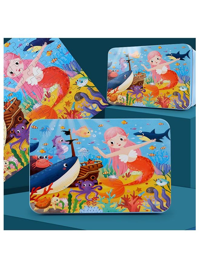 2 Boxes Of 200 Pieces Iron Box Wooden Puzzle Children's Educational Early Education Building Blocks Toys 13.5x9.5x5cm - Image 3