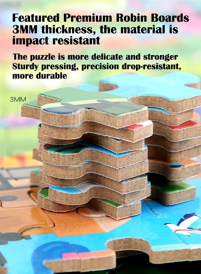 2 Boxes Of 200 Pieces Iron Box Wooden Puzzle Children's Educational Early Education Building Blocks Toys 13.5x9.5x5cm - Image 5