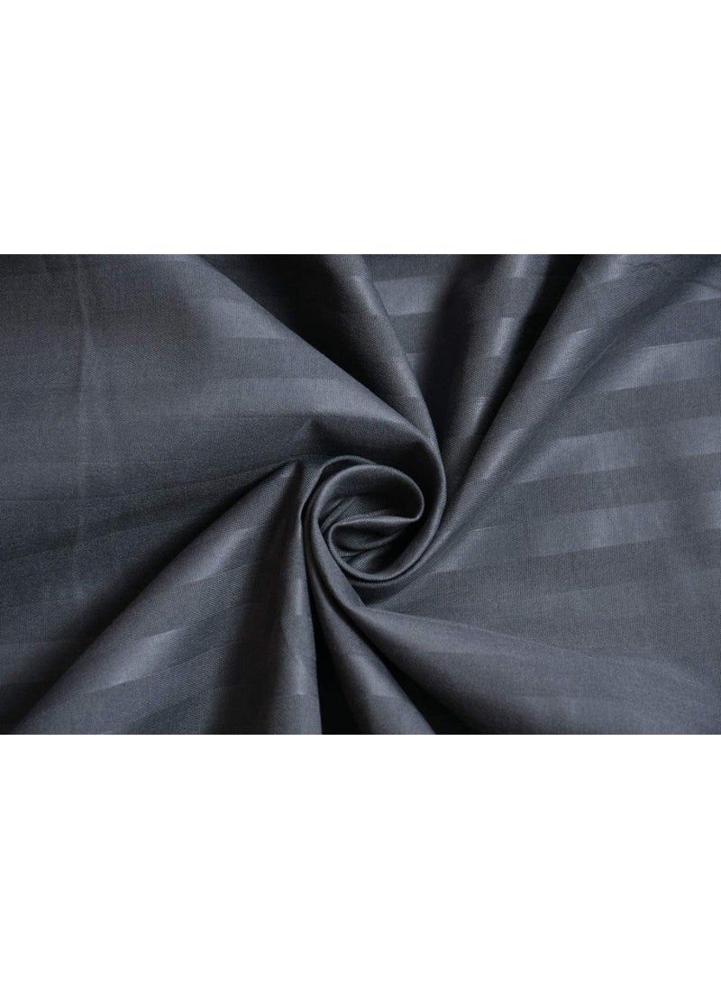 Own Way Own way Microfiber Satin Striped 400TC Double Bedsheet King Size for Double Bed Solid Colour Bed Sheets Flat Sheets Size 108x108 inch 2 Pillow Cover28x18 inch  - Image 3
