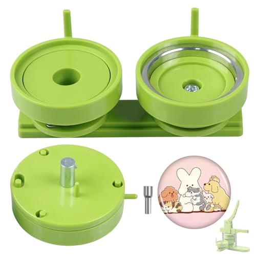 MK.Bear Button Maker Mold 3 inch/75mm, Interchangeable Die Mold Button Maker Mold Suitable for Slide Button Press Machines Pin Maker Machine Button Badge Press, green - Image 1