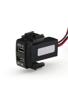 QC3.0+5V 3A Dual USB Power Socket, Quick Charge Car Charger USB Adapter for Smart Phone PDA Android GPS Use for Nissan