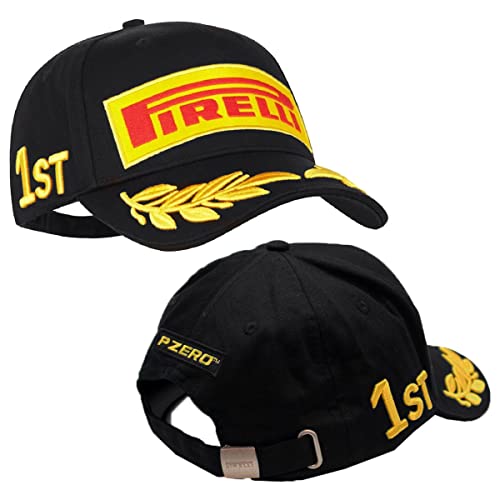 Pirelli Unisex Adult Podium 1st Place Champion Cap Black Adjustable Strapback Hat - Image 1