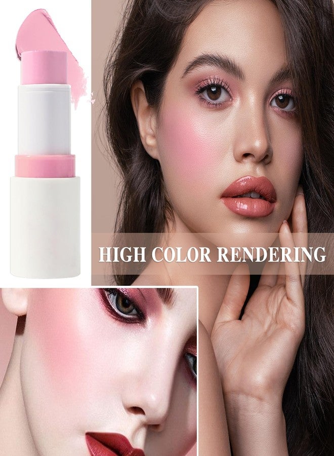 LZYLLS Cream Blush Stick with Brush and Makeup Sponge,Waterproof Multi Cream Makeup Stick,Lightweight,Long-lasting,2 in 1 Multi Blush for Cheeks & Lip Tint & Eyeshadow E - Image 2