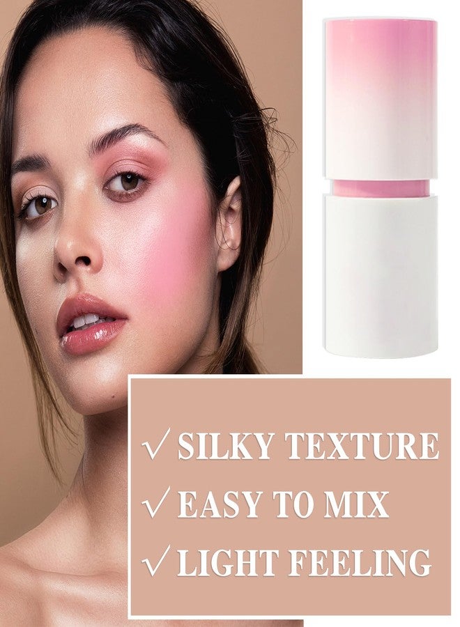 LZYLLS Cream Blush Stick with Brush and Makeup Sponge,Waterproof Multi Cream Makeup Stick,Lightweight,Long-lasting,2 in 1 Multi Blush for Cheeks & Lip Tint & Eyeshadow E - Image 3