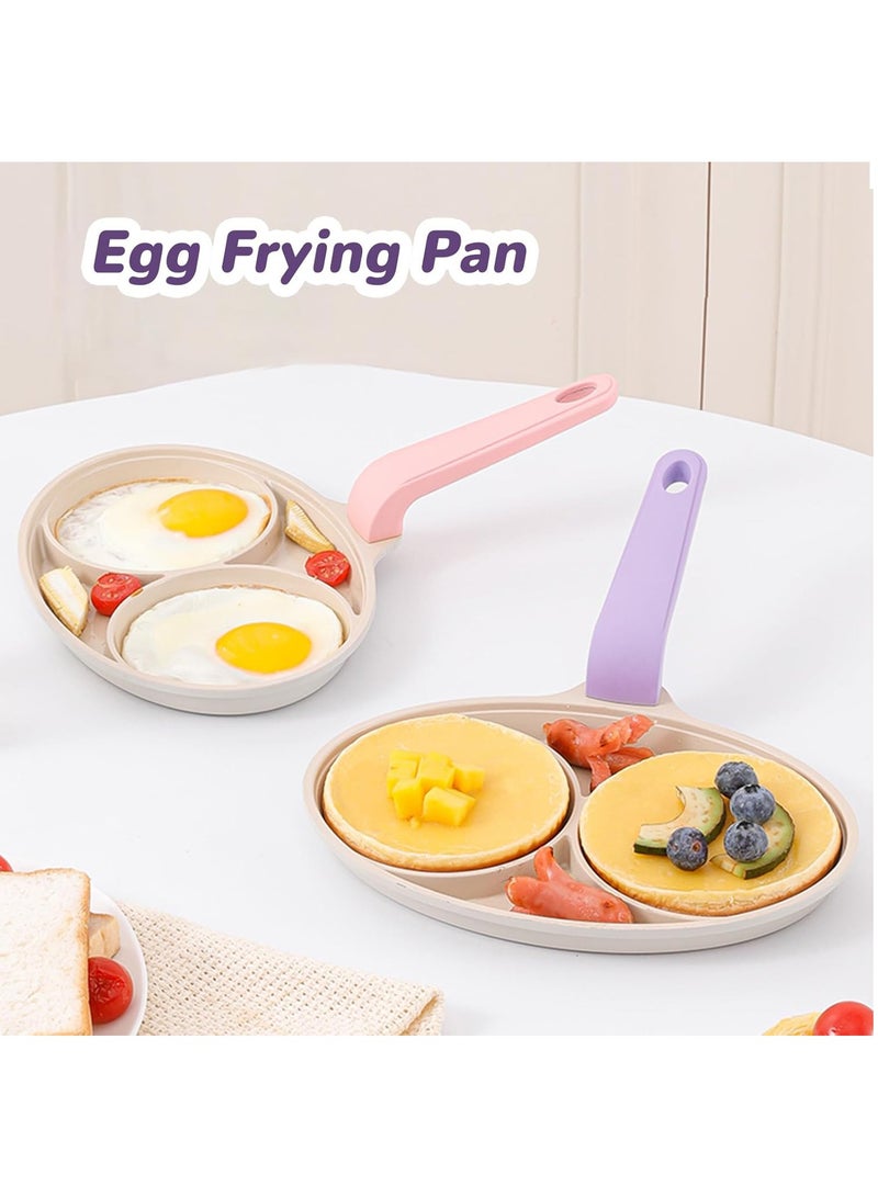 Hihonor Egg Frying Pan, 2-Cup Mini Nonstick Egg Pan & Omelet Pan for Breakfast, Healthy Non Toxic Pancake Pan, Easy to Clean Egg Cooker Pan, Suitable for Gas Stove & Induction Cookware (Purple)  - Image 3
