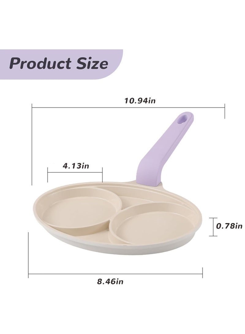 Hihonor Egg Frying Pan, 2-Cup Mini Nonstick Egg Pan & Omelet Pan for Breakfast, Healthy Non Toxic Pancake Pan, Easy to Clean Egg Cooker Pan, Suitable for Gas Stove & Induction Cookware (Purple)  - Image 5
