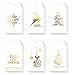 Whaline 120 Pcs Christmas Gold Foil Paper Gift Tags Holiday Hang Name Tags Label with Twine for DIY Xmas Present Happy New Year Party Decoration - Image 1