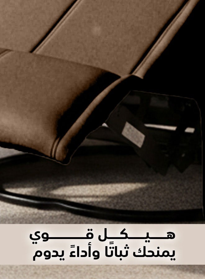 In-House Tyson Plus | Velvet Cinematic Recliner Chair with Phone & Cups Holder - 82x75x107 cm - Dark Brown - Image 5