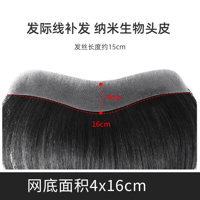 Generic Mens Frontal Hairline Enhancement Toupee 4x16