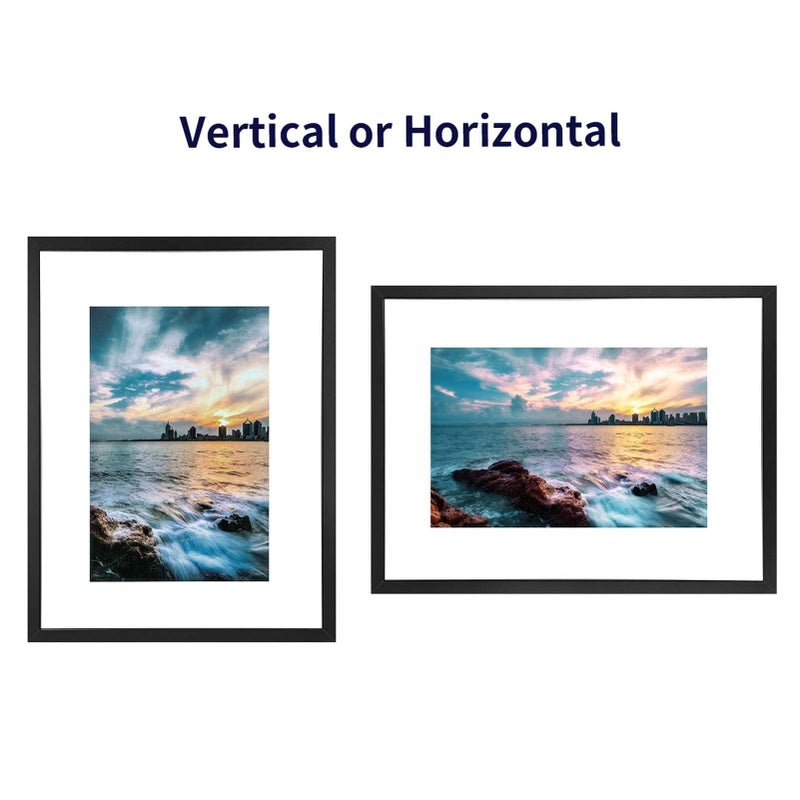 ONE WALL 18x24 Inch Floating Frame, Black Wood Double Glass Float Picture Frame Display 11x14/11x17/12x18/13x19/16x20 Photos Plant or Petal Specimens for Wall Hanging - Mounting Kit Included - Image 3