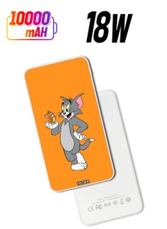Theodor 10,000 mAh Super Fast Charging Ultra Compact Power Bank with Quick Charge & Power Delivery, Portable Charger For iPhone and Android Tom and Jerry (2)  - Image 1