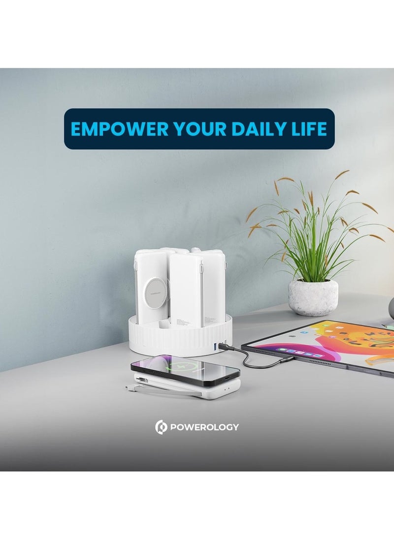 Powerology Powerology 8in1 Station 10000mAh PD 120W QC Wireless Power Bank  - Image 1