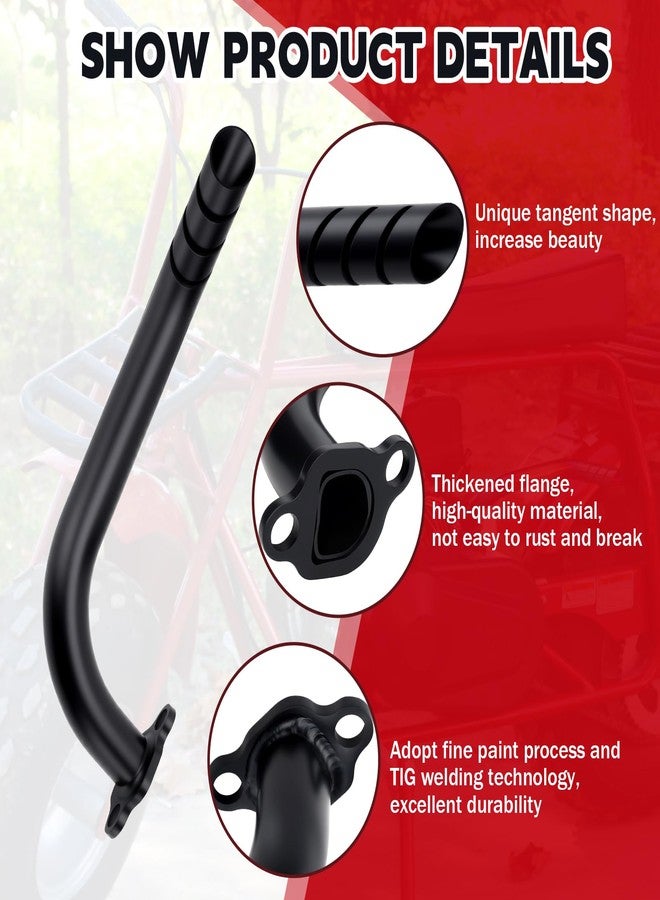 WNOOENG Exhaust Header Pipe Kit for Coleman CT200u CT200u-ex BT200X KT196 196cc 6.5hp, for Non-Hemi Predator 212cc Baja Warrior MB200 GX160 GX200 Engine Axis M200 Mini Bike - Image 5
