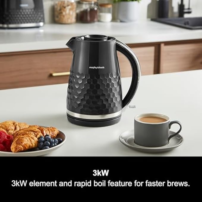 morphy richards Hive Kettle 15L Easy Fill System Enhanced Waterspout 3Kw Rapid Boil 360 Degree Base Limescale Filter Water Viewing Window Black 108271 - Image 4