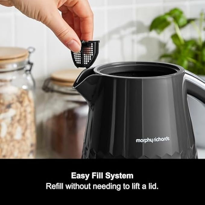 morphy richards Hive Kettle 15L Easy Fill System Enhanced Waterspout 3Kw Rapid Boil 360 Degree Base Limescale Filter Water Viewing Window Black 108271 - Image 3