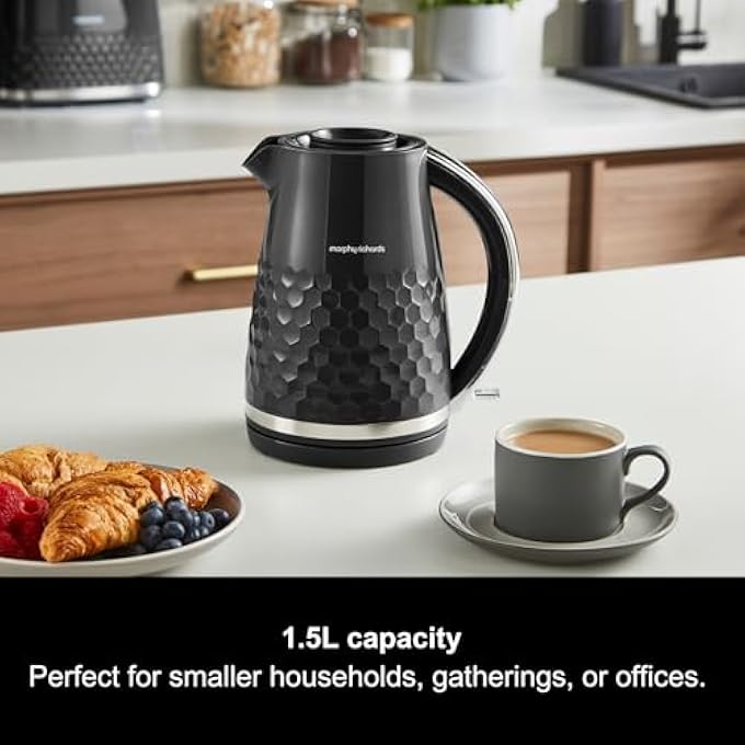 morphy richards Hive Kettle 15L Easy Fill System Enhanced Waterspout 3Kw Rapid Boil 360 Degree Base Limescale Filter Water Viewing Window Black 108271 - Image 2