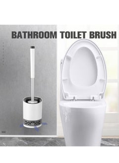 Home Care Soft plastic TPR Silicone round scrub toilet brush With Holder for bathroom cleaner  - Image 5