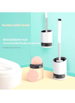 Home Care Soft plastic TPR Silicone round scrub toilet brush With Holder for bathroom cleaner  - Image 4
