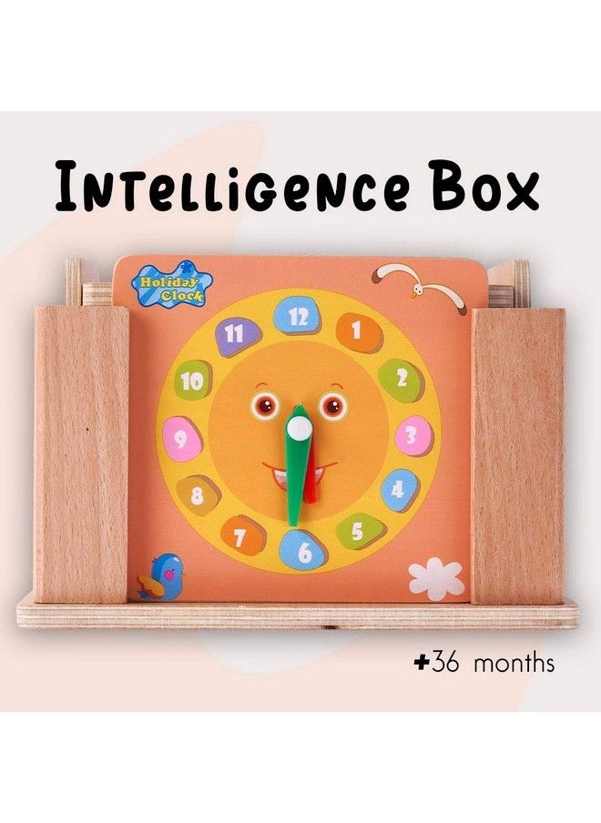 BAYBEE Wooden Colorful Intelligence Box Toys For Kids Wooden Blocks Shape Matching Kids Toys With 5 Panels & Clock Early Educational Learning Toy For Kids Boys & Girls (0 Pieces)  - Image 3