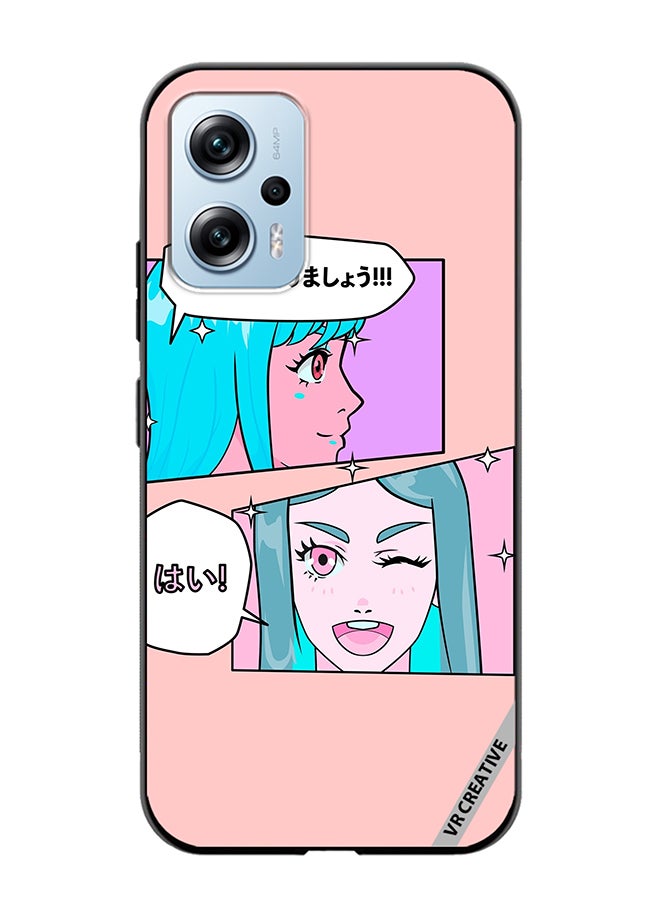 VR CREATIVE Protective Case Cover For Xiaomi Poco X4 GT Cute Pastel Collage With Manga Comics Frames With Anime Characters Design Multicolour - Image 1