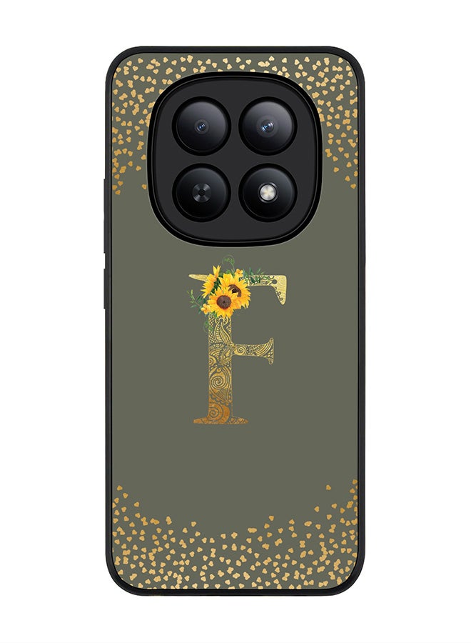 Stylizedd For Xiaomi Redmi Note 15 5G / Poco M8 Case,Slim fit Camera Protection, Shockproof Thin Phone cover  - Custom Floral Monogram - F  (Olive Green ) - Image 1