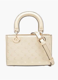 Le Confort Women Monogram Embossed Tote Bag with Zip Closure Ramadan Collection  - Image 1