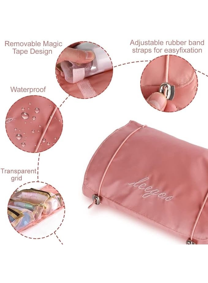 Cool Baby Detachable Mesh Cosmetic Bag Portable Large Capacity 4 in 1 Portable Folding Travel Cosmetic Storage Toiletry Bag - Image 5