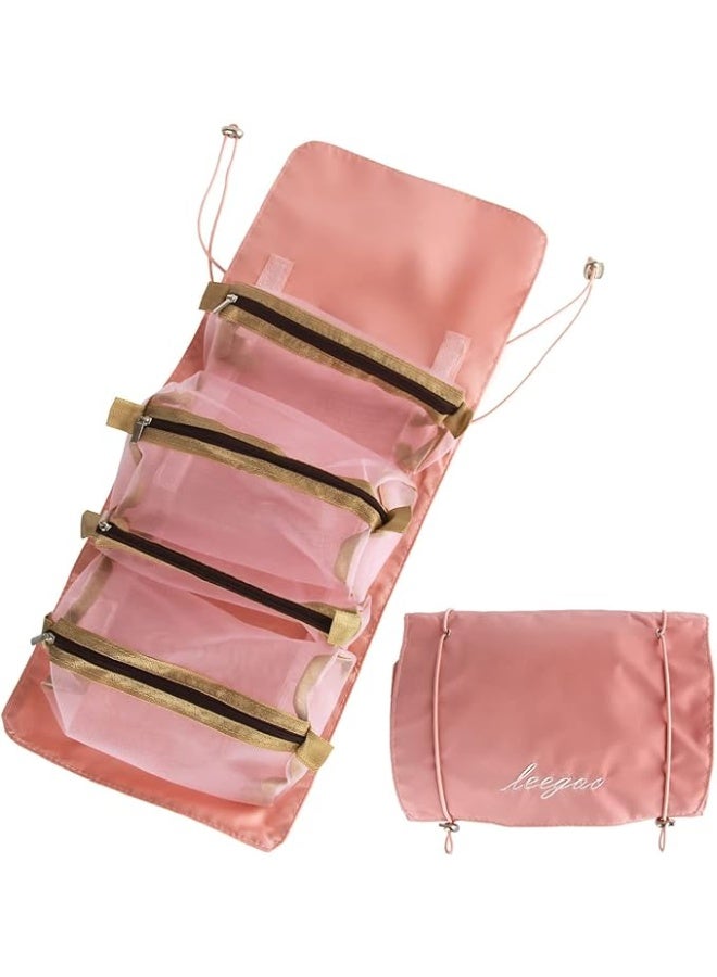 Cool Baby Detachable Mesh Cosmetic Bag Portable Large Capacity 4 in 1 Portable Folding Travel Cosmetic Storage Toiletry Bag - Image 1