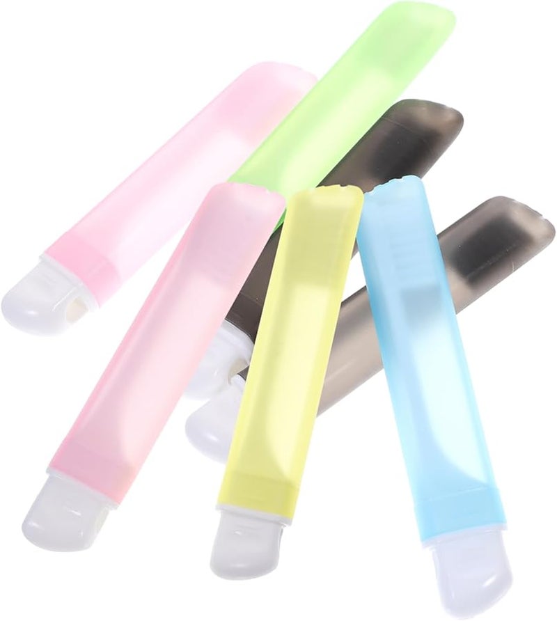 SAFIGLE 8 Pcs Travel Toothbrush Kit Folding Brush Case For Business Trips Outdoor Random Color - Image 2