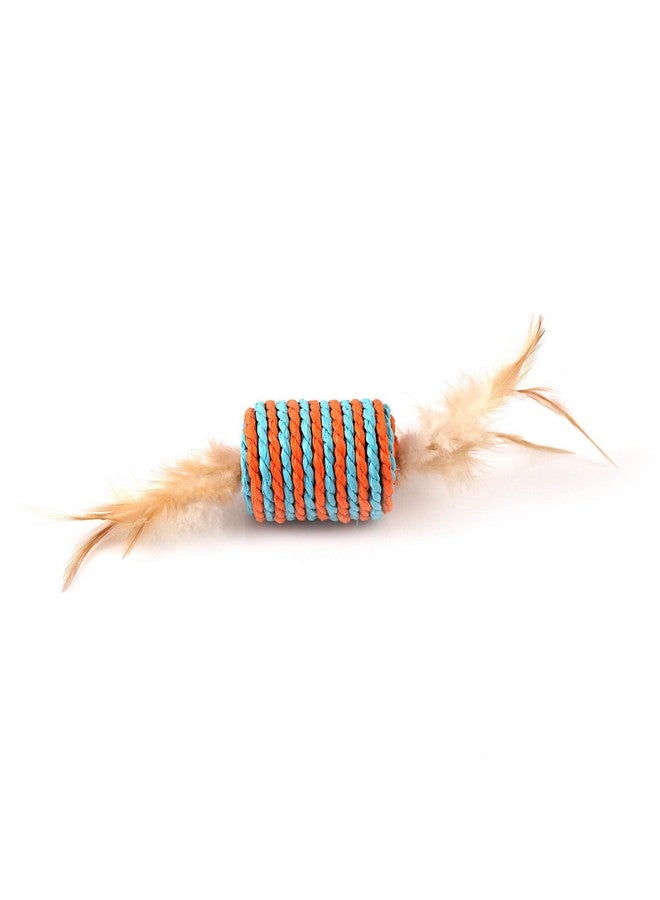 Sisal Ball Cat Interactive Kitten Training Balls Bite Resistant Cat Toys Interactive Cat Toy Ball Scratch Ball Cat Feather Toy (1 Pcs Pack) - Image 4