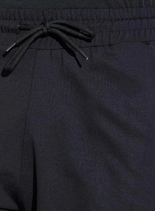 Styli  Black Activewear Sports Shorts with Drawstring for Men | Best Price UAE
