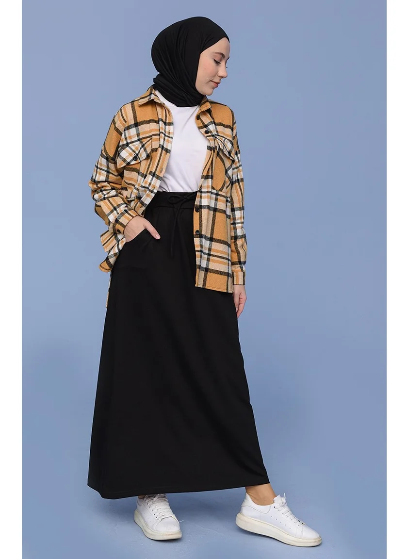 Sefa Merve Pocket Sports Skirt 0152-02 Black