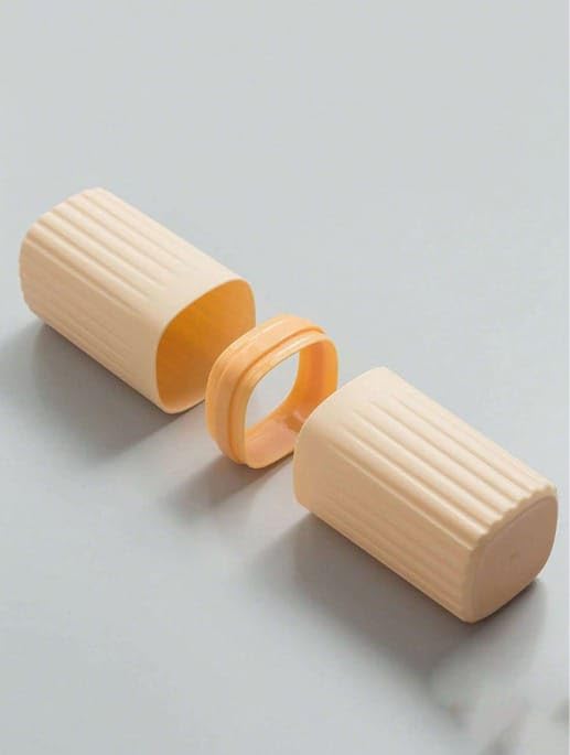 iSTAR Plastic Capsule Shape Travel Toothbrush Toothpaste Case Holder, Portable Toothbrush Toothpaste Case Storage, Toothbrush Holder for Camping, Business and School Trip | Pack of 2 (Random Color) - Image 4