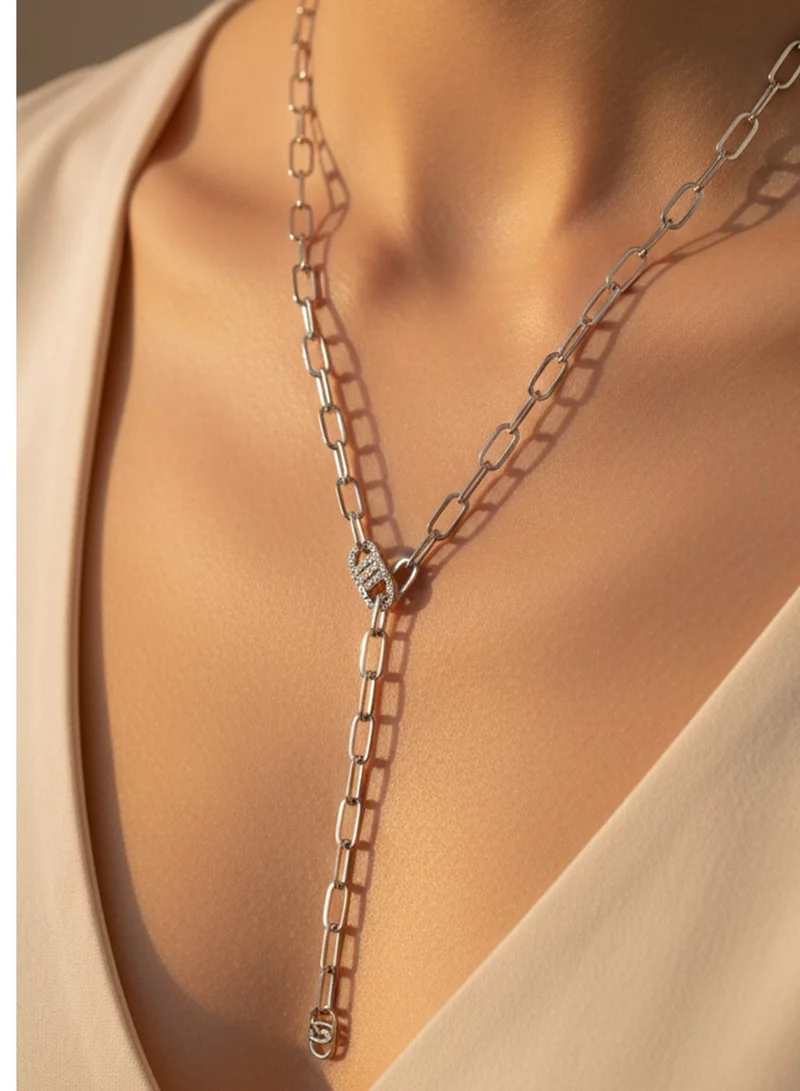 ليو جو قلادة فضية من لي جو