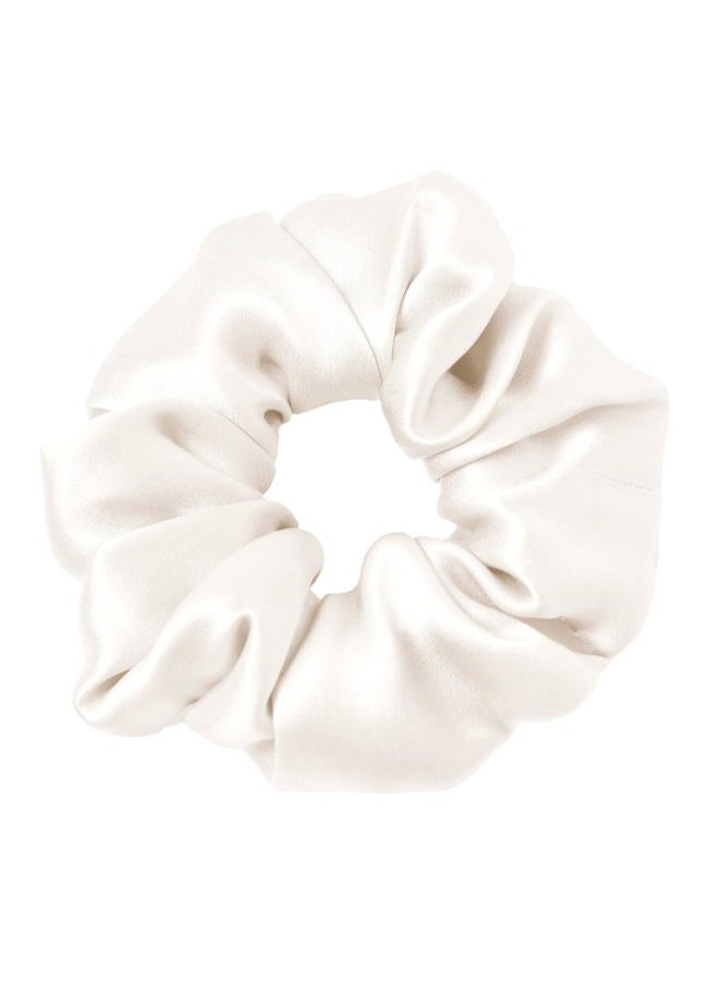 LilySilk Hair Tie, 100% Mulberry Silk Hair Scrunchies for Frizz & Breakage Prevention, Elastic Silk Ponytail Holders, 1Pc, Ivory - Image 1