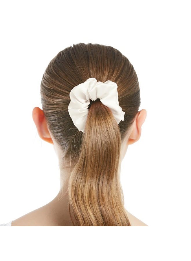LilySilk Hair Tie, 100% Mulberry Silk Hair Scrunchies for Frizz & Breakage Prevention, Elastic Silk Ponytail Holders, 1Pc, Ivory - Image 3
