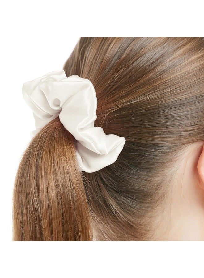 LilySilk Hair Tie, 100% Mulberry Silk Hair Scrunchies for Frizz & Breakage Prevention, Elastic Silk Ponytail Holders, 1Pc, Ivory - Image 4