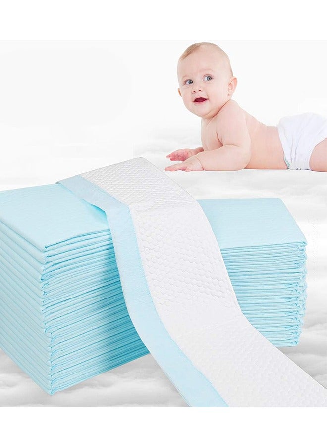 100 Pcs Baby Disposable Underpad Incontinence Changing Pad Baby Diapers Newborn Pads Soft Breathable Waterproof Leak Proof Quick Absorb (33*45 Cm) - Image 1