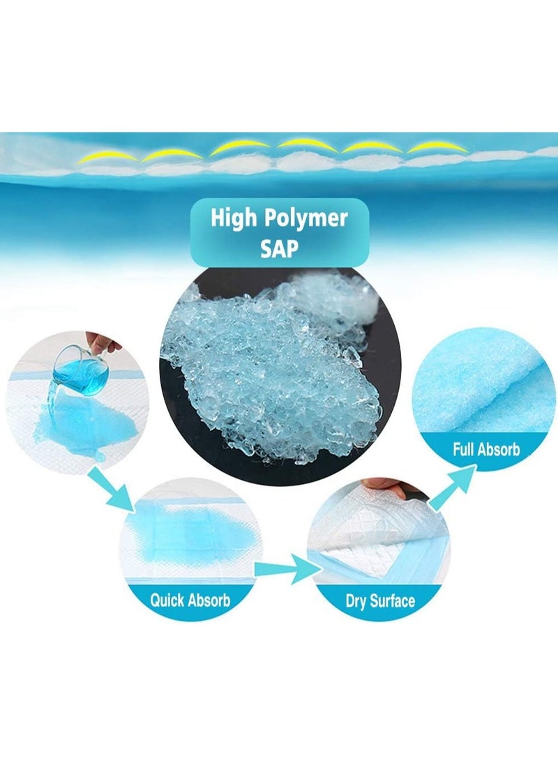 100 Pcs Baby Disposable Underpad Incontinence Changing Pad Baby Diapers Newborn Pads Soft Breathable Waterproof Leak Proof Quick Absorb (33*45 Cm) - Image 4