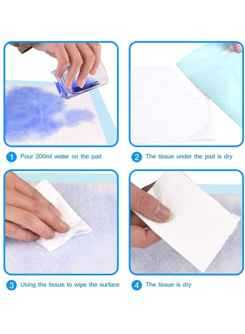 100 Pcs Baby Disposable Underpad Incontinence Changing Pad Baby Diapers Newborn Pads Soft Breathable Waterproof Leak Proof Quick Absorb (33*45 Cm) - Image 5