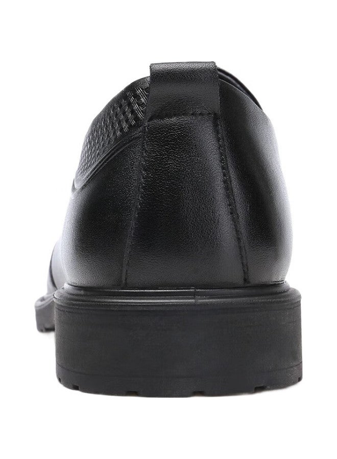 Strongman Men'S Genuine Leather Business Shoes Breathable Simple Men'S Single Shoes Q3Dxa073048 Black Size 41 - Image 2