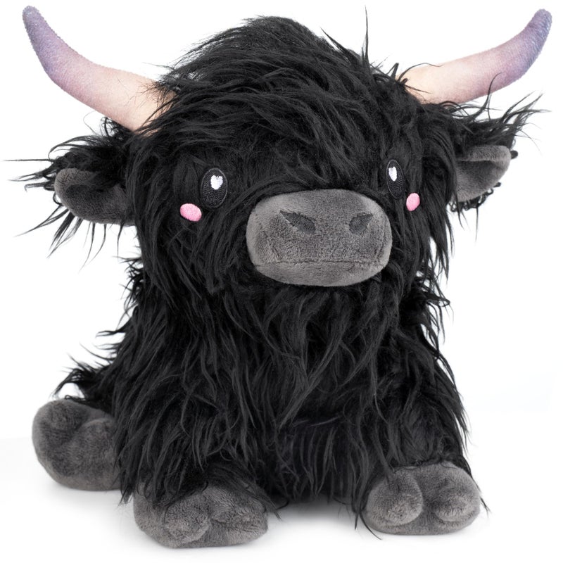 Happy Fuel Highland Cow Microwavable 15lbs Unscented Heating Pad for Women Kids Cute Soft Cozy Pillow Plush Heatable Warm Stuffed Animals Kawaii Hot Cold Plushie Toy Cow Gifts for Girls Boys - Image 2